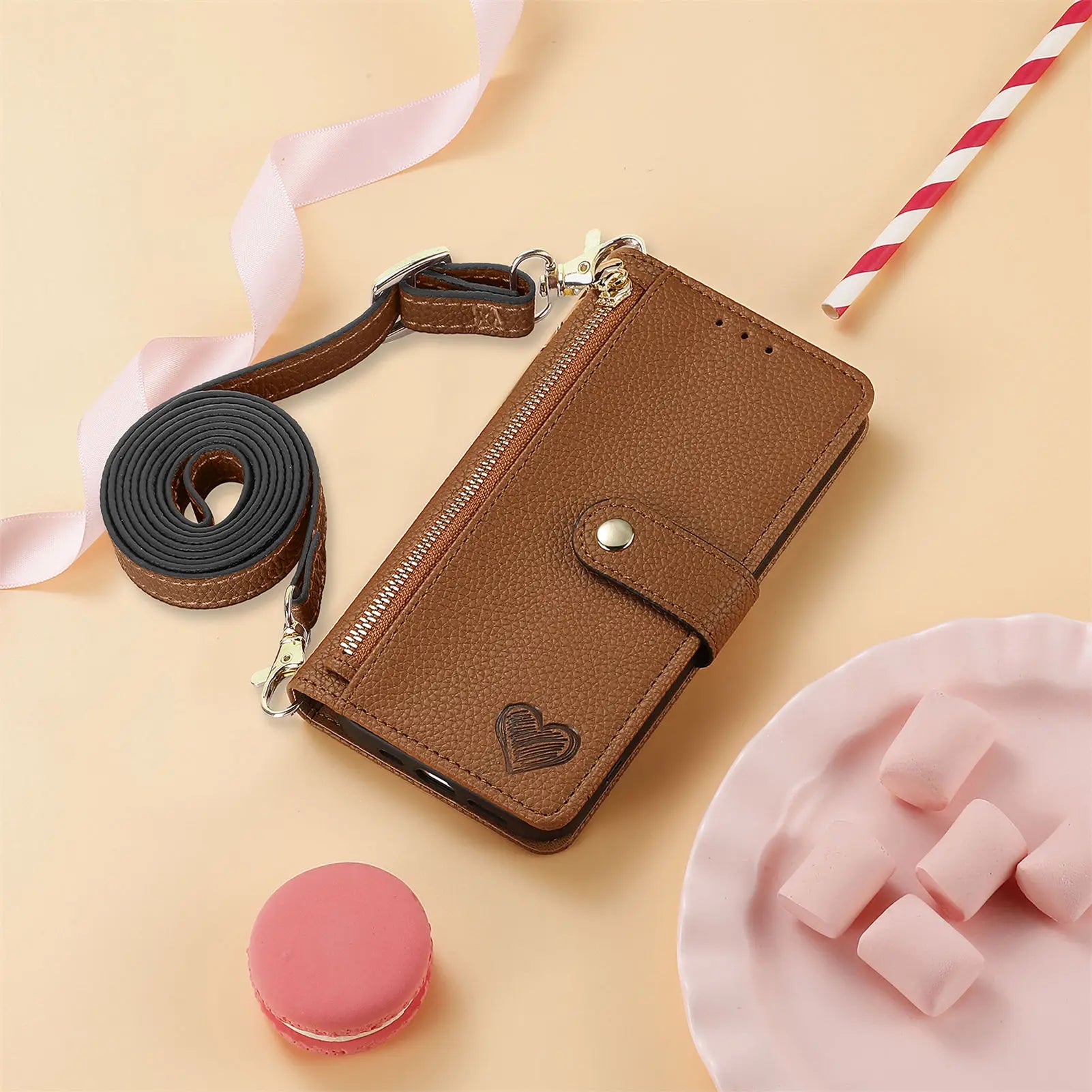 Crossbody Leather Wallet Purse Case with Zipper For Samsung - Premium Mobile Phone Cases from Dressmycell.com - Just $30! Shop now at Dressmycell.com Crossbody Leather Wallet Purse Case with Zipper For Samsung - Premium Mobile Phone Cases from Dressmycell.com - Just $30! Shop now at Dressmycell.com